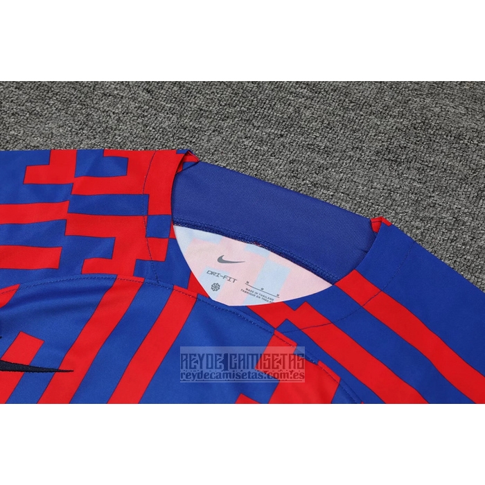 Chandal del Barcelona Manga Corta 2022-2023 Rojo y Azul - Pantalon Corto
